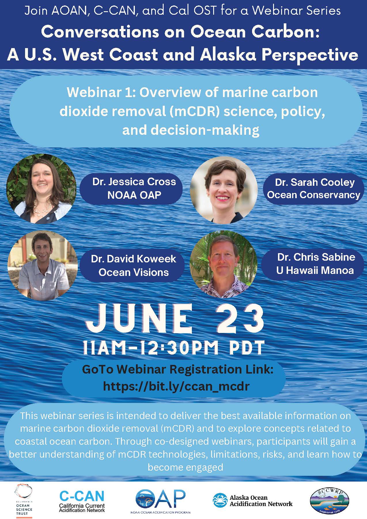 C-CAN Webinar: Overview of Marine Carbon Dioxide Removal (mCDR) Webinar